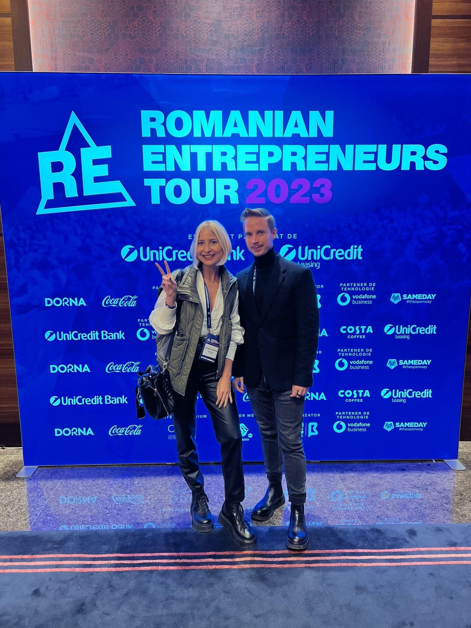 My and Cristina participating at romanian entrepreneurs tour in Timisoara